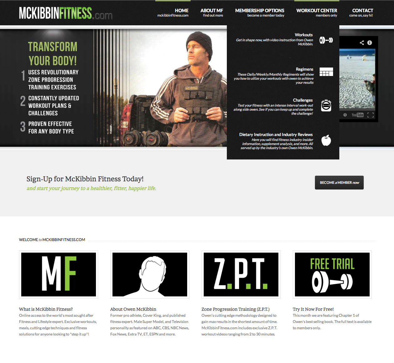 McKibbin Fitness Website Screenshot