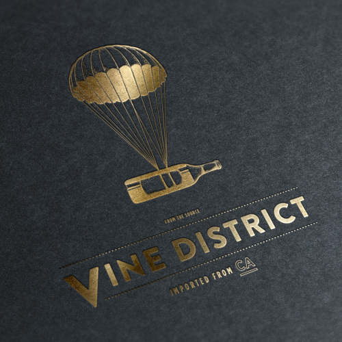 Vine District Logo Gold