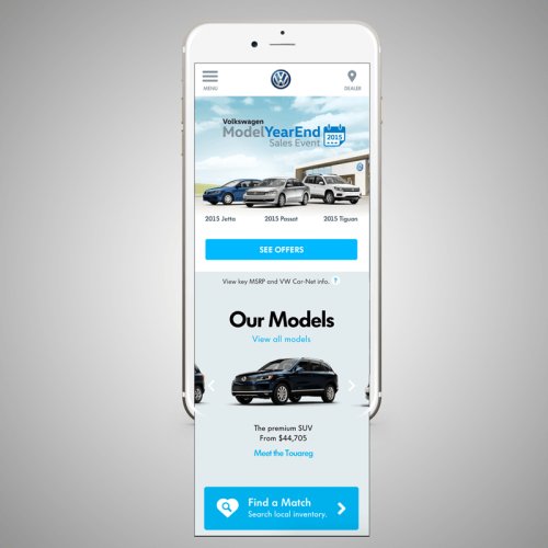 Volkswagen Mobile Website Redesign