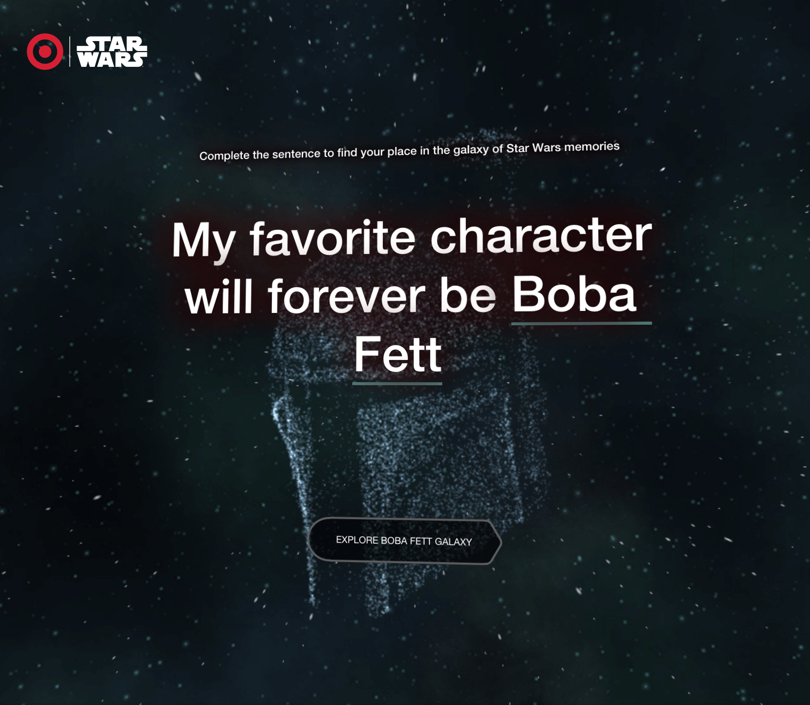 Boba Fett Galaxy in Share the Force Target Experience