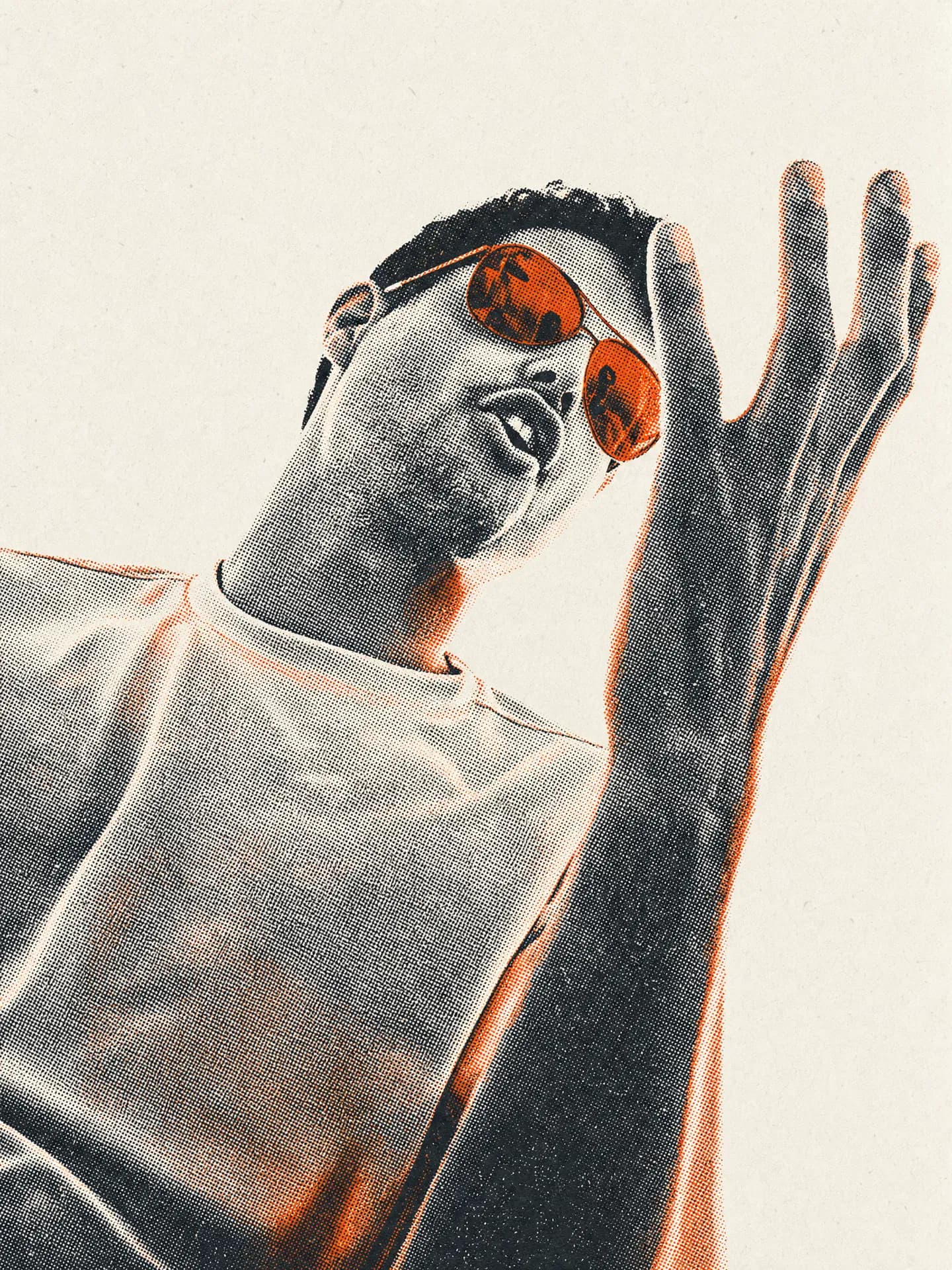 Halftone portrait of Tito Goldstein